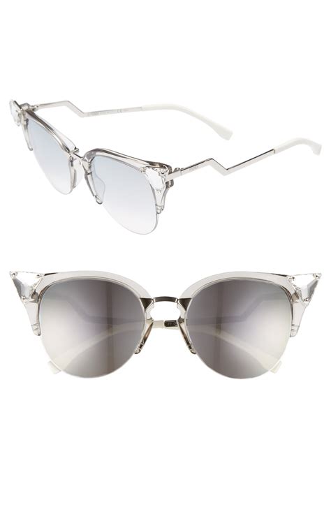 fendi crystal 52mm tipped cat eye sunglasses|fendi cat eye sunglasses white.